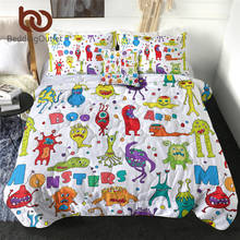 BeddingOutlet Game Quilt King Size Monster Summer Blanket Cartoon Bedding Set 4PCS for Kids Colorful Air-conditioning Comforter 2024 - buy cheap