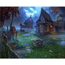 Painting By Numbers DIY Dropshipping 50x65 60x75cm Hut In The Woods At Night Scenery Canvas Wedding Decoration Art Picture Gift 2024 - buy cheap