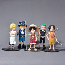 5pcs/lot Anime One Piece Action Figure Toys Young Luffy Ace Sabo Zoro Sanji Figurines PVC Model Collection Toys 2024 - buy cheap