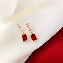 Exknl Geometric Drop Earrings Women Small Cute Korean Wedding Earrings For Women Fashion Bridal Ethnic Dangle Earrings Jewelry 2024 - buy cheap