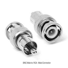 Acoplador de Cable adaptador BNC macho a RCA macho para sistema de vigilancia de cámara CCTV, gran oferta 2024 - compra barato