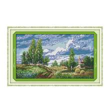 O campo de primavera kit ponto cruz 14ct 11ct contagem impresso costura em tela bordado diy needlework artesanal 2024 - compre barato