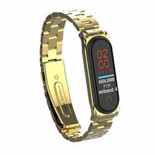 Metal Watch Band Smart Bracelet Smart Watch replaceable watch straps For Miband Stainless steel wrist strap for xiaomi mi band 4 2024 - buy cheap