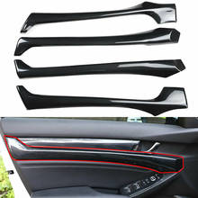 Carbon Fiber Car Inner Door Panel Cover Trim Strip Decoration For Honda Accord 2018 2024 - buy cheap