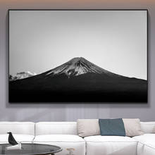 Minimalism Modern Grey White Mount Fuji Large Canvas Painting Poster Wall Art Living Room Study Room Artist Home Decoration 2024 - buy cheap