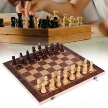 Wooden Chess Set Folding Large Board With Chess Pieces Interior for storage Port Q84C 2024 - buy cheap