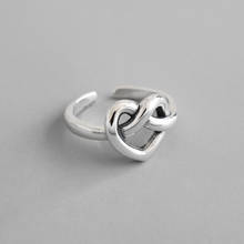 New Real 925 sterling silver love heart rings for women fine jewelry, vintage adjustable ring female engagement party gifts 2024 - buy cheap