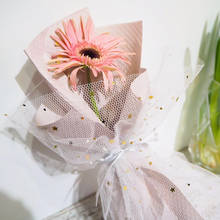 Rollo de malla de lentejuelas para envolver flores coreanas, 4,5 M, para envolver regalos, papel artesanal para álbum de recortes, suministros de floristería, Material de decoración de ramo 2024 - compra barato