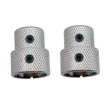 2pcs Electric Guitar Bass Dual Concentric Volume Tone Control Knobs Silver 2024 - buy cheap