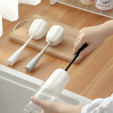 Kitchen Cleaning Brush Sponge Brush For Bottle Coffe Tea Cup Cleaning Tools Vertical Long Handle Glass Cup Brush