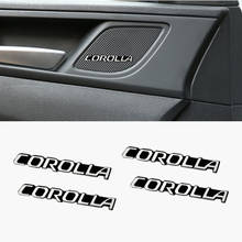 4pcs car audio decorate 3D Aluminum Badge Emblem Sticker For Toyota Corolla Car Styling 2024 - buy cheap