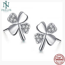 INALIS Luck Earrings For Women Four Leaf Clover Stud Earring 2021 Trend Fit Wedding Engagement Fashion Jewelry Send Girlfriend 2024 - buy cheap