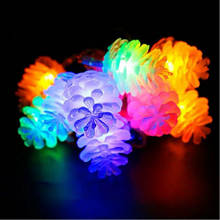 Garden Solar Light 20LED Pinecone Lamp Power LED String Fairy Lights Solar Garlands Garden Christmas Wedding Decor For Outdoor 2024 - buy cheap