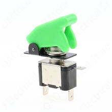 Interruptor de led para caminhão/carro/barco com luz de segurança, capa verde 12v a 20a