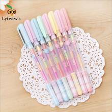 4 Pcs Stationery Candy Gel Pen School Supply Office Glitter DIY Album Photo Text Marker Colorful Drawing Decoration Highlighter 2024 - buy cheap