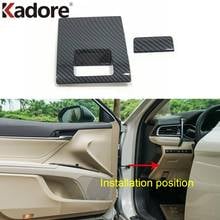 For Toyota Camry 70 2018 2019 2020 Carbon Fiber Driver Glove Storage Box Frame Cover Trim Handle Frame Car Interior Accessories 2024 - buy cheap