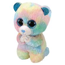 Oso de peluche multicolor de ojos brillantes, peluche de animales de peluche, juguete coleccionable, regalo de cumpleaños y Navidad, 6 ", 15cm, TY 2024 - compra barato