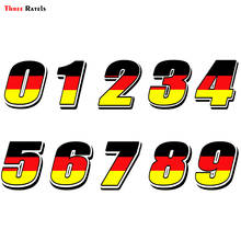 Three Ratels-pegatinas para coches de carreras, adhesivos impermeables con diseño de número, Bandera de Alemania, para Motocross, FTC-868 2024 - compra barato