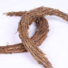 Easter Rattan Straw Wreath Base Natural Crescent Shape DIY Accessories Garland for Easter Party Decor 2024 - buy cheap