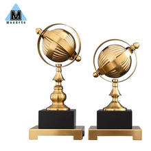 Metal Artwork Ornaments Luxurious Globe Alloy Material Products Modern Art Home Decoration Accessories Gifts 2024 - buy cheap
