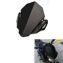 Parabrisas de aluminio para motocicleta, Kit Deflector para Yamaha MT-07 MT 07 FZ-07 FZ 07 2018 2019 2024 - compra barato