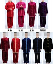 Autumn&winter Pleuche tai chi suit thickening warm South Korea velvet taijiquan uniforms wushu kung fu martial arts clothing 2024 - buy cheap