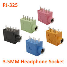 5Pcs/Lot PJ-325 3.5mm Jack Audio Connectors Multicolor PJ325 5 Pin 3.5MM Stereo Female Earphone Socket Headphone Jack Adapter 2024 - buy cheap