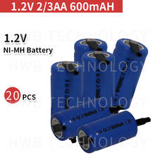 20pcs/lot AA Ni-Cd 1.2V 2/3AA 600mAH rechargeable battery NiCd charging Batteries - Blue Free Shipping 2024 - buy cheap
