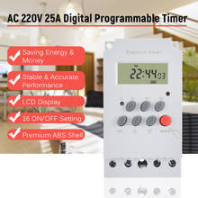 Temporizador Digital programable profesional AC 220V 25A, temporizador electrónico de Riel Din, controlador de interruptor de tiempo con pantalla LCD 2024 - compra barato