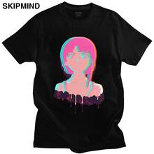 Serial Experiments Lain T-Shirt Men Cotton T Shirt Glitch Iwakura Manga Weeb Girl Sci Fi Japanese Anime Short Sleeve Tee Tops 2024 - buy cheap