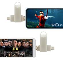4 em 1 iphone usb flash drive duplo telefone/pc vara de memória micro usb tipo-c e usb 3.0 portas para iphone/smartphones android/macbook 2024 - compre barato