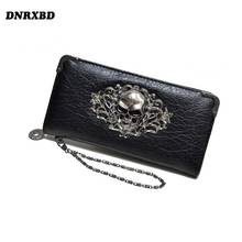 2021 Fashion Womens Wallet skeleton wallet Long Clutch Bag Female Retro Leather Purse Handbag Brand Wallet For Women Carteira 2024 - buy cheap