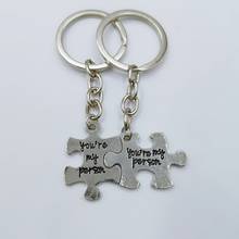 1/Set puzzle You're My Person Couple Keychain For Lovers Best Friend Statement Car Key Holder Mothers Best Friends llaveros 2024 - buy cheap