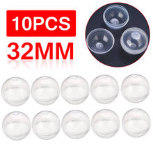 Cápsulas de plástico transparentes para crianças, bola vazia transparente de concha, 1.2 "32mm para festa infantil, máquina de venda de bola de brinquedo com 10 peças 2024 - compre barato