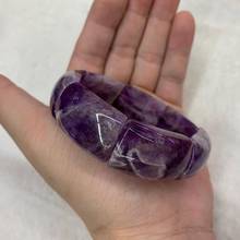 natural amethyst stone beads bangle natural gemstone bracelet charming DIY jewelry for woman for gift wholesale ! 2024 - buy cheap