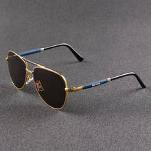 Vazrobe Brown Glass Sunglasses Men Stone Sun Glasses for Male Natural Crystal Lens Anti Scratch Brown UV400 2024 - купить недорого