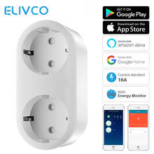 16A WiFi Smart Plug EU Plug 2 In 1 Power Outlet With Energy Monitor APP Remote Control Works With Google Home Alexa IFTTT 2024 - buy cheap