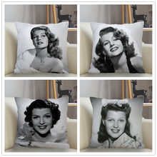 Rita Hayworth Musife Caso Capa Com Zíper Fronha Fronha Personalizado Travesseiro Quadrado 35*35,40*40,45*45 centímetros Drop Shipping 2024 - compre barato