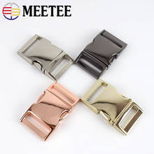 Meetee 2pcs Metal Curved Side Release Buckle for 25mm Webbing Strap Backpack Bag Luggage Hook Belt Buckles DIY Accessories AP518 2024 - buy cheap