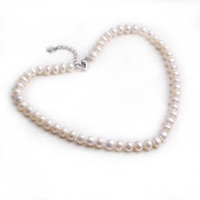 Natural freshwater pearls AA 8-9MM  irregular white pink purple pearl necklace gift 2024 - buy cheap