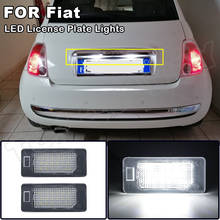 For Fiat 500X 2014 2015 2016 2017 2018 2019 LED License Number Plate Light 18 LEDs Tail Lamp Auto parts Replace OEM 51962525 2024 - buy cheap