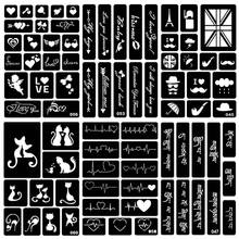 1Pc Multi-Choices New Body Hand Art Paste Drawing Hollow Henna Tattoo Stencil Template Temporary Girl Kids Ins Style Tool 2024 - купить недорого