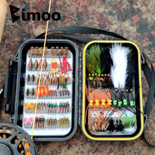 Bimoo Starter Fishing набор мушек-120 шт., приманка для рыбной ловли нахлыстом, приманка для форели, окуня, голубика, рыба, сухой влажный стример, Нимфа, эмергер 2024 - купить недорого