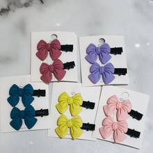 2Pcs/lot 4cm Fashion Women Hair Accessories For Girls Kids Candy Color Bow-knot Hair Clip Children Hairpins Barrettes Headdress 2024 - buy cheap