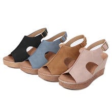 Women's Sandals New Thick Bottom High Heel women Casual Sandals Hollow Summer Fish Mouth sexy Is Suitable Party Shoes 2024 - buy cheap