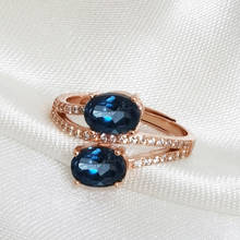 MeiBaPJ-Anillo de piedras preciosas de Topacio azul Natural grande para mujer, joyería fina de Plata de Ley 925 auténtica 2024 - compra barato