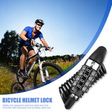 Candado antirrobo para casco de bicicleta multifuncional, combinación de 4 dígitos, Cable de acero, duradero y práctico 2024 - compra barato