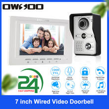 OWSOO 7 inch Wired Video Doorbell Indoor Monitor IR-CUT Rainproof Outdoor Camera Visual Intercom Remote Unlock Video Door Phone 2024 - buy cheap