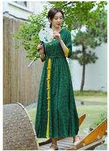 2021 chinês cheongsam qipao vestido de linho moderno cheongsam vestido tradicional qipao vestido oriental cheongsam 2024 - compre barato