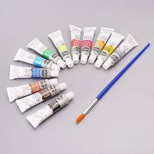 12 Colors Tubes 6ml Paint Tube Drawing Painting Watercolor Pigment Set With Brush Art Supplies 2024 - buy cheap